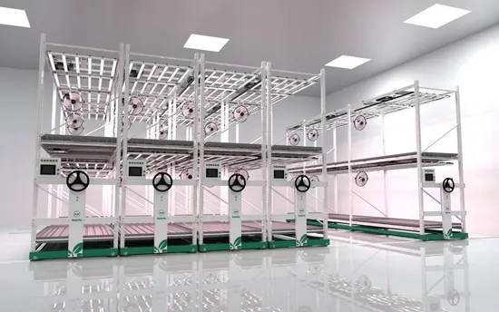Multi-Tiered Mobile Vertical Hydroponic Grow Rack System