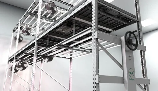 Multi-Tiered Mobile Vertical Hydroponic Grow Rack System