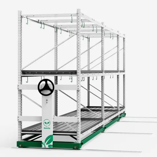 Multi-Tiered Mobile Vertical Hydroponic Grow Rack System