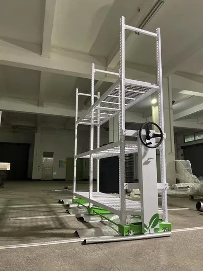 Multi-Tiered Mobile Vertical Hydroponic Grow Rack System